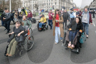 Disabled Protest Westminster in London, UK.