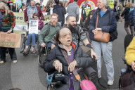 Disabled Protest Westminster in London, UK.