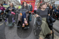 Disabled Protest Westminster in London, UK.