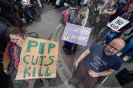 UK disabled protest cutbacks in assistance 