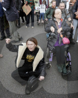 UK disabled protest cutbacks in assistance 