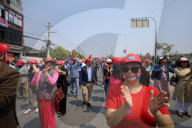 Show Of Power By Nepal's Ruling CPN-UML's Youth Wing