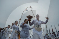 Balinese Hindus Perform Sacred Melasti Ritual Ahead Of Nyepi Day