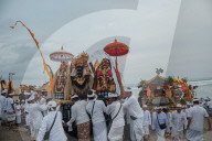 Balinese Hindus Perform Sacred Melasti Ritual Ahead Of Nyepi Day