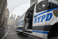 NYPD Crime Scene Investigators At Scene Where Suspect Dies In Custody At Manhattan Criminal Court In Lower Manhattan New York