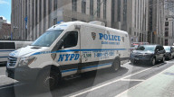 NYPD Crime Scene Investigators At Scene Where Suspect Dies In Custody At Manhattan Criminal Court In Lower Manhattan New York