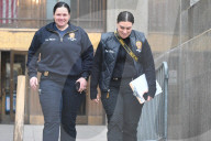 NYPD Crime Scene Investigators At Scene Where Suspect Dies In Custody At Manhattan Criminal Court In Lower Manhattan New York
