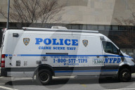 NYPD Crime Scene Investigators At Scene Where Suspect Dies In Custody At Manhattan Criminal Court In Lower Manhattan New York