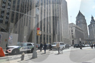 NYPD Crime Scene Investigators At Scene Where Suspect Dies In Custody At Manhattan Criminal Court In Lower Manhattan New York