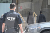 NYPD Crime Scene Investigators At Scene Where Suspect Dies In Custody At Manhattan Criminal Court In Lower Manhattan New York