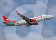 Diverse aircraft taking off