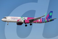 Diverse aircraft landing in Barcelona