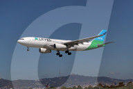 Diverse aircraft landing in Barcelona