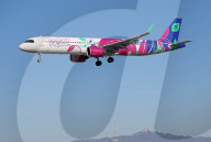 Diverse aircraft landing in Barcelona