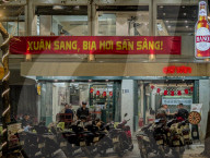 Customers At A Beer Restaurant In Hanoi