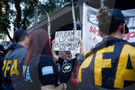 Protest Of Retirees At Buenos Aires Congress Over Pension Rights
