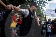 Protest Of Retirees At Buenos Aires Congress Over Pension Rights