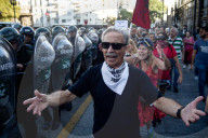 Protest Of Retirees At Buenos Aires Congress Over Pension Rights