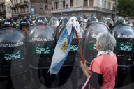 Protest Of Retirees At Buenos Aires Congress Over Pension Rights