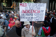 Protest Of Retirees At Buenos Aires Congress Over Pension Rights