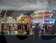 Crowd Gathers At Hoan Kiem Pedestrian Zone In Hanoi