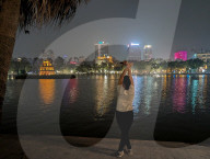 Night At Hoan Kiem Lake In Hanoi