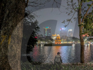 Night At Hoan Kiem Lake In Hanoi