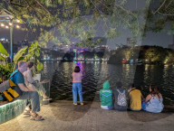 Night At Hoan Kiem Lake In Hanoi