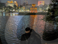 Night At Hoan Kiem Lake In Hanoi