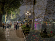 Night At Hoan Kiem Lake In Hanoi