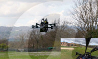 Single seater eVTOL aircraft first prodution line model demo