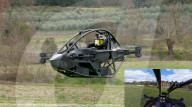 Single seater eVTOL aircraft first prodution line model demo
