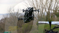 Single seater eVTOL aircraft first prodution line model demo