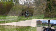 Single seater eVTOL aircraft first prodution line model demo