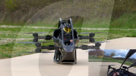 Single seater eVTOL aircraft first prodution line model demo