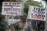 Protest In Lagos, Nigeria Over Demolition Of Owode Motor Spare Parts Market
