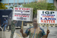 Protest In Lagos, Nigeria Over Demolition Of Owode Motor Spare Parts Market