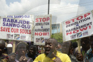 Protest In Lagos, Nigeria Over Demolition Of Owode Motor Spare Parts Market