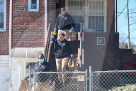 NYPD Crime Scene Unit Investigators Collect Evidence At Home On 196th Street In St. Albans Queens New York Of Suspect Accused Of Shooting And Killing 16-year-old Boy Sincere Jazmin