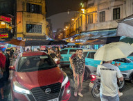 Hanoi Amusement District Old Quartier At Night