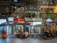 Hanoi Amusement District Old Quartier At Night