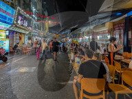 Hanoi Amusement District Old Quartier At Night
