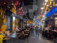 Hanoi Amusement District Old Quartier At Night