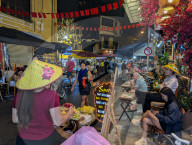 Hanoi Amusement District Old Quartier At Night