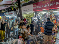 Hanoi Amusement District Old Quartier At Night