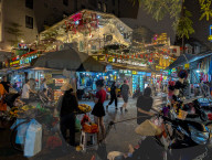Hanoi Amusement District Old Quartier At Night