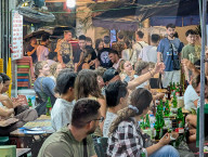 Hanoi Amusement District Old Quartier At Night