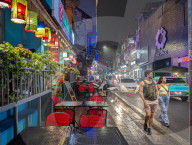 Hanoi Amusement District Old Quartier At Night
