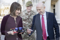 Rachel Reeves UK Chancellor of the Exchequer and Defence Secretary visit Wellington Barracks