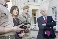 Rachel Reeves UK Chancellor of the Exchequer and Defence Secretary visit Wellington Barracks